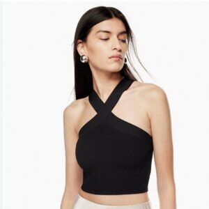 nwot Babaton sculpt knit cross cropped tank S